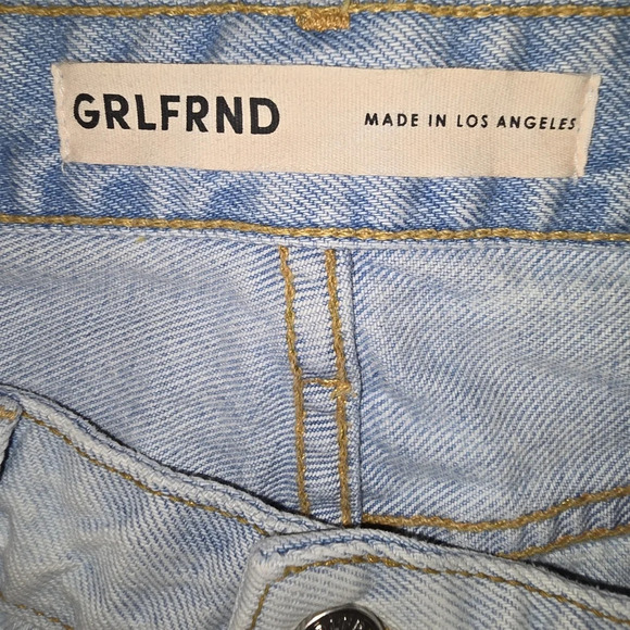 GRLFRND Helena Cut-Off Denim Shorts, EUC - Size 26 - Picture 11 of 14